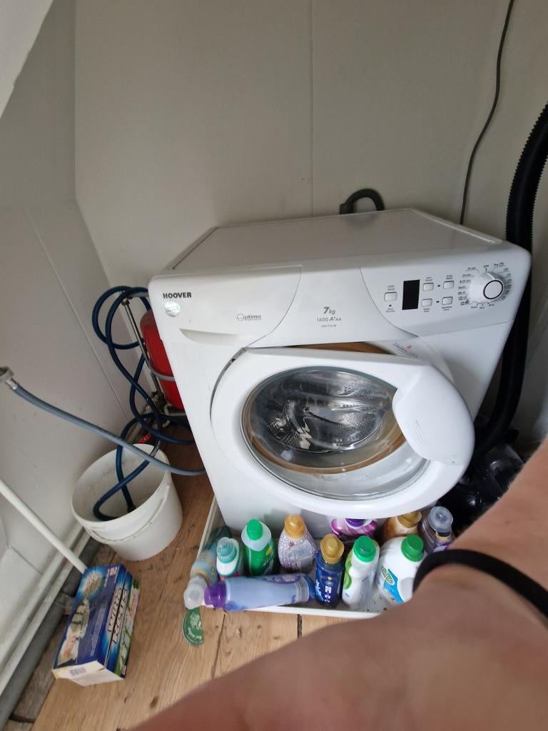 Gratis af te halen - wasmachine Hoover - oud ijzer, Witgoed en Apparatuur, Ophalen, 1200 tot 1600 toeren, Gebruikt, Voorlader