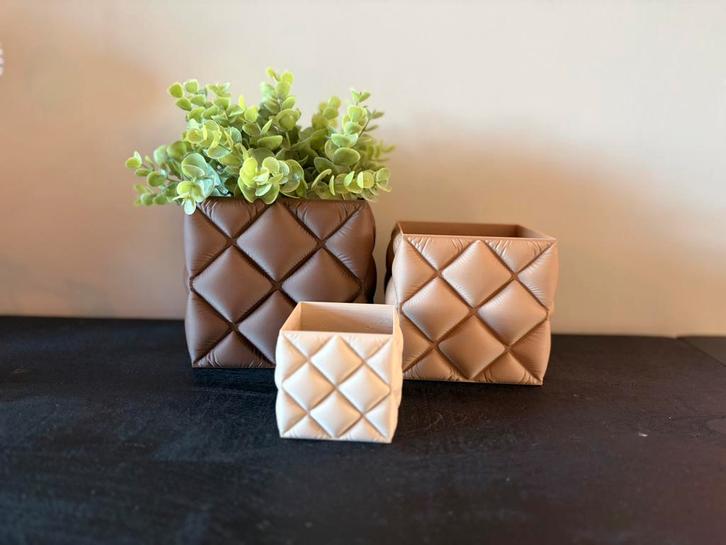 bloempotjes 3 d design, Huis en Inrichting, Woonaccessoires | Vazen, Nieuw, Overige kleuren, Minder dan 50 cm, Glas, Ophalen of Verzenden