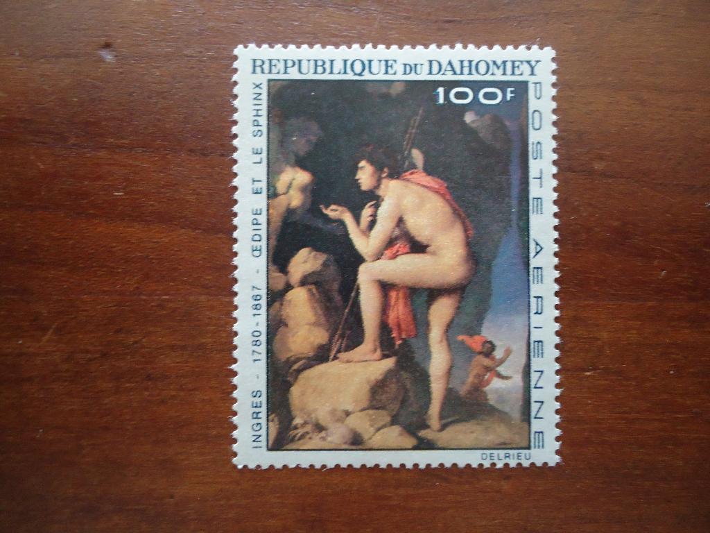 Schilderij van Ingres, Dahomey 1967, mi. 308 postfris, Ophalen of Verzenden, Postfris, Overige thema's