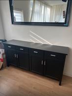 Beuken dressoir, zwart geverfd,180x45x86 cm, Ophalen, Zo goed als nieuw, 25 tot 50 cm, 150 tot 200 cm