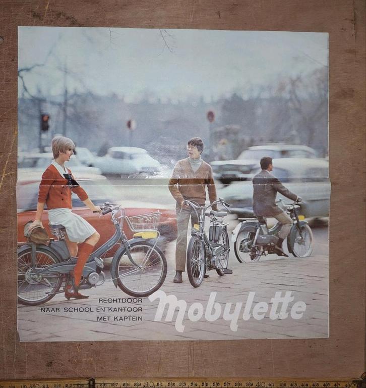 Folder Kaptein Mobylette, Fietsen en Brommers, Handleidingen en Instructieboekjes, Gebruikt, Ophalen of Verzenden