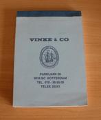 Oud notitie boekje Vinke & Co Parklaan Rotterdam, Ophalen of Verzenden, Zo goed als nieuw, Motorboot, Gebruiksvoorwerp