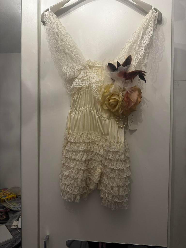 Romper met kant en bloemen, Kinderen en Baby's, Babykleding | Overige, Ophalen of Verzenden, Nieuw, Meisje