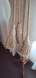 Jute kwasten aan gevlochten koord/embrassekoord, Ophalen of Verzenden, Nieuw