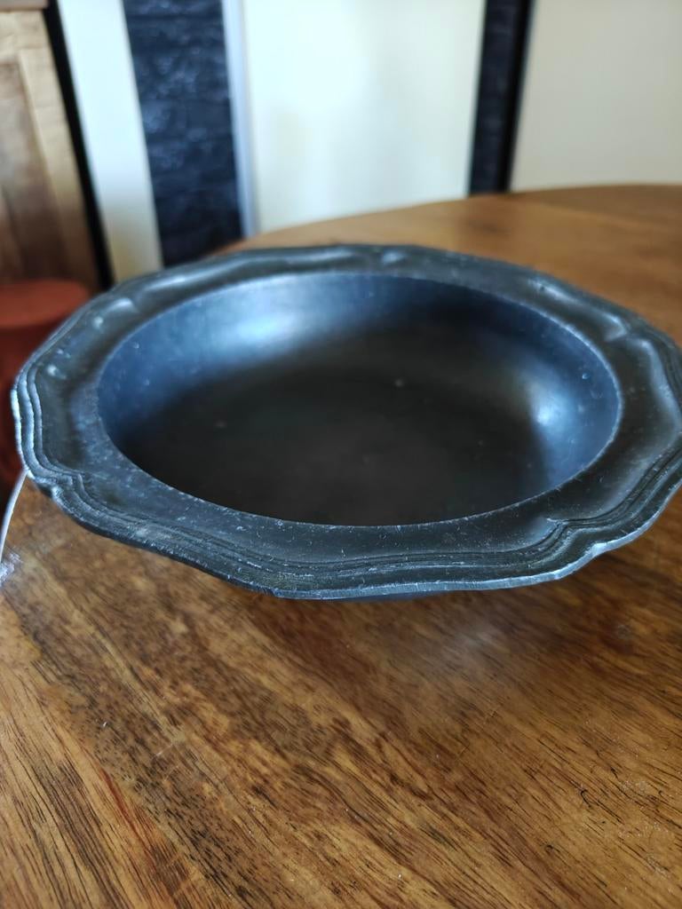 Zwaar tinnen bord, Antiek en Kunst, Antiek | Tin, Ophalen of Verzenden