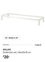 KALLAX onderstel, wit, 146x39x18 cm, Huis en Inrichting, Ophalen, Zo goed als nieuw