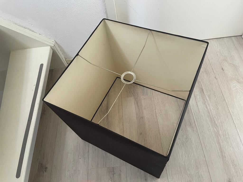 lampenkap, Huis en Inrichting, Lampen | Lampenkappen, Ophalen, 25 tot 50 cm, Vierkant, Zo goed als nieuw