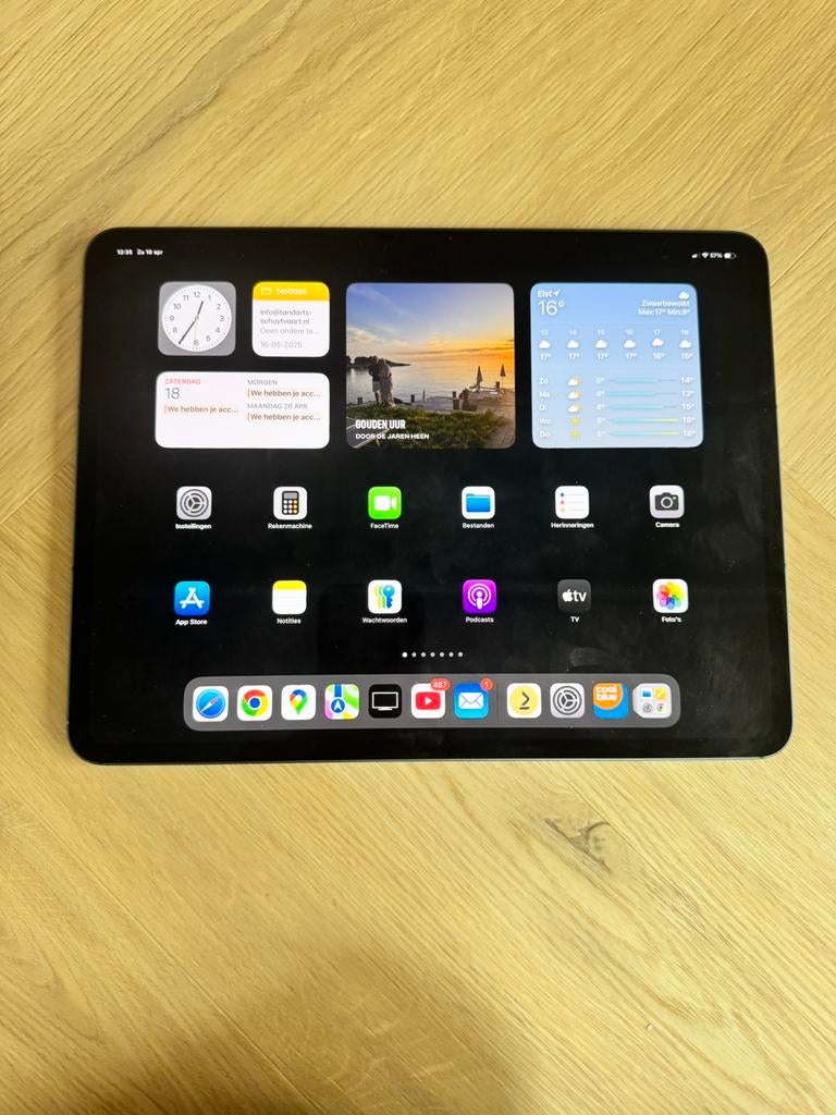 ipad pro m4 5G 13 inch incl pencil pro en magnetisch hoes, Ophalen of Verzenden, Zo goed als nieuw, Zwart, Apple iPad