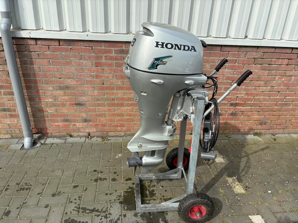 Honda 8 pk 4 takt , kortstaart, elek. Start . Bj 2009, Viertaktmotor, Ophalen of Verzenden, Info@acwatersport.nl, Gebruikt