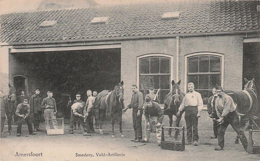 V705 Amersfoort Smederij Artillerie Soldatenleven Militair, Verzamelen, Ansichtkaarten | Nederland, Gelopen, Utrecht, Voor 1920