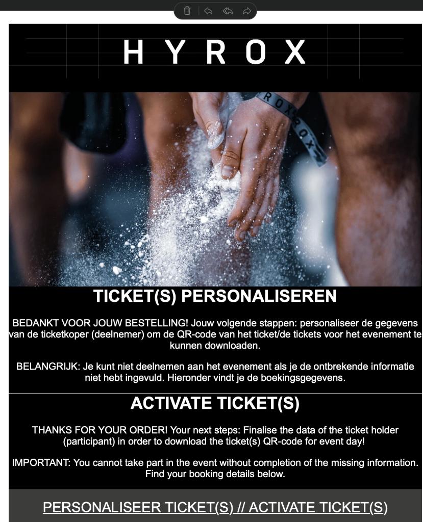 Hyrox Rotterdam, Open Men - Zaterdag 18 april, Tickets en Kaartjes, Evenementen en Festivals, Eén persoon