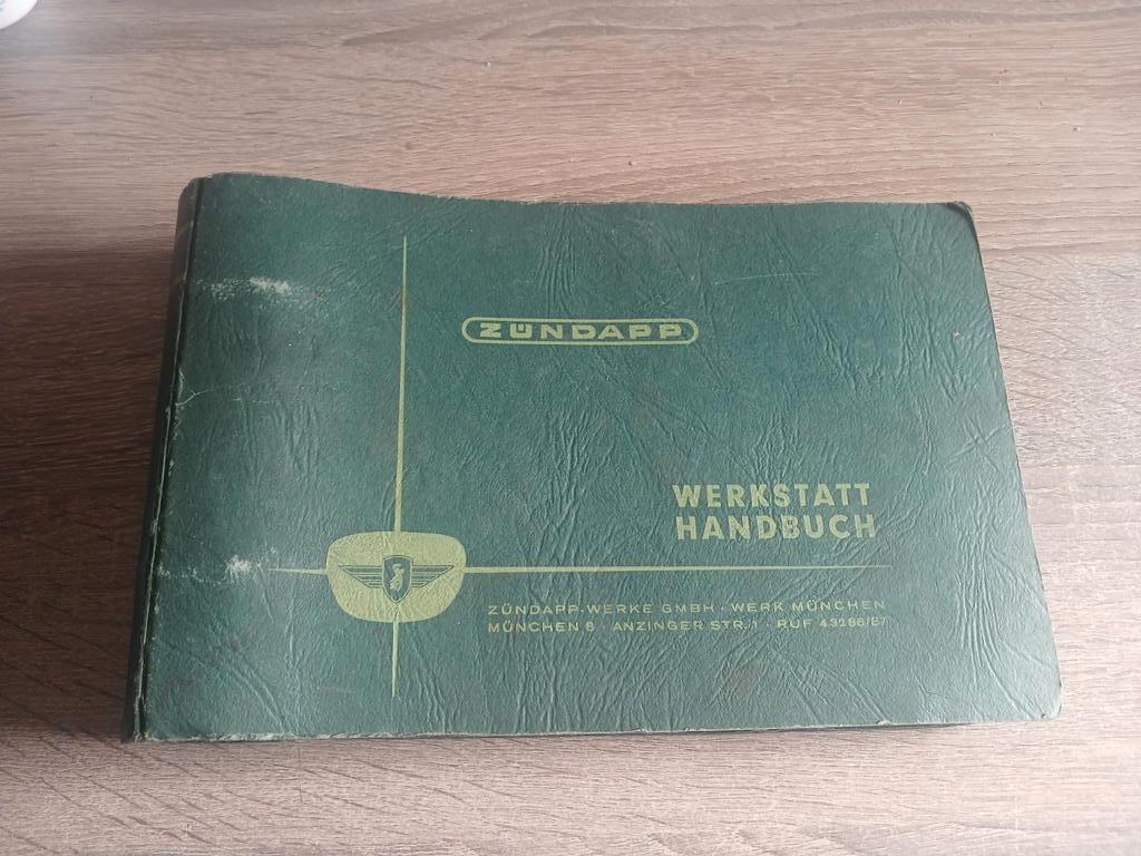 Zundapp Werkplaatsboek begin 50er jaren, Fietsen en Brommers, Handleidingen en Instructieboekjes, Gebruikt, Ophalen of Verzenden