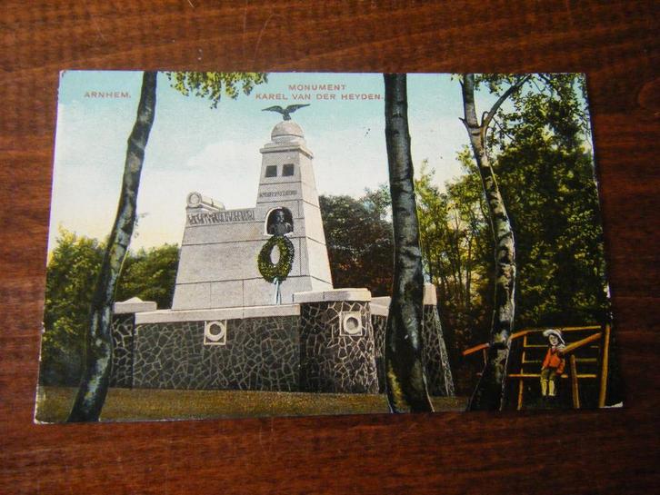 T37 - Arnhem - Monument - 1910 - Mooi/Oud, Verzamelen, Ansichtkaarten | Nederland, Gelderland, Voor 1920, Ophalen of Verzenden