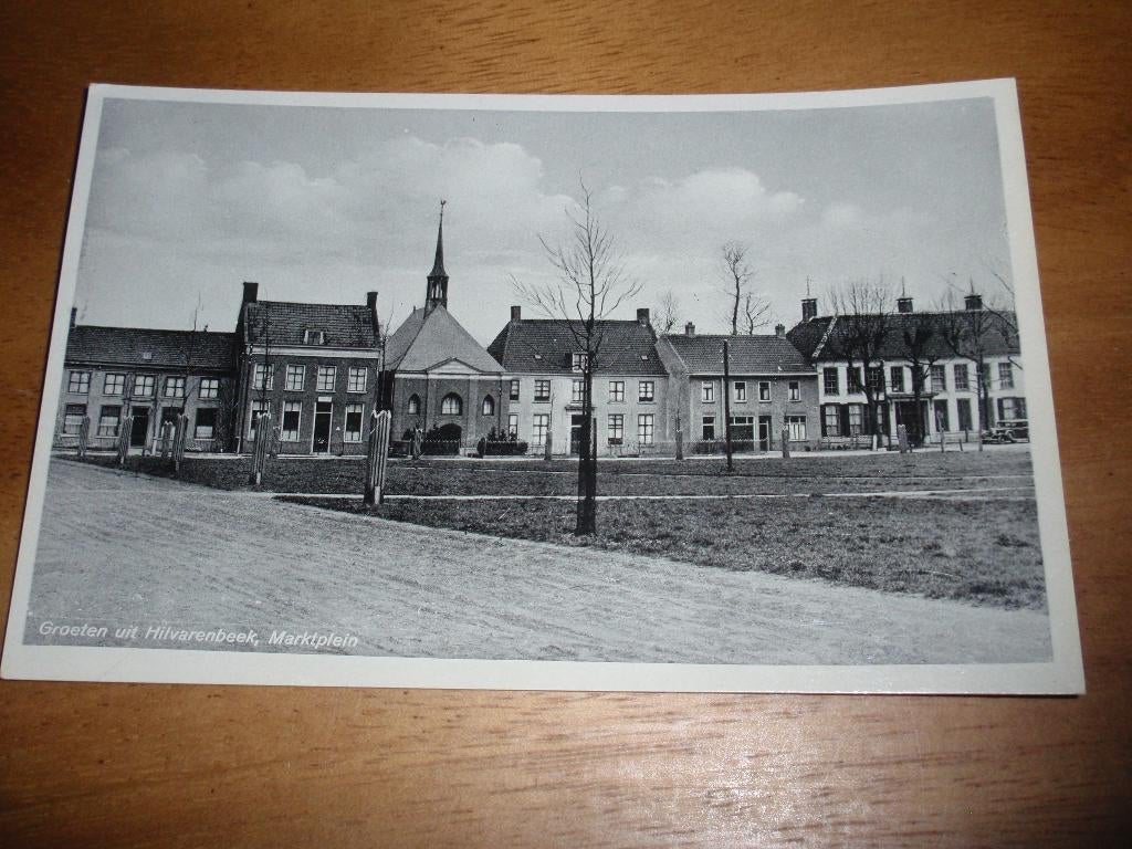 Hilvarenbeek Marktplein, Verzenden, 1940 tot 1960, Ongelopen, Noord-Brabant