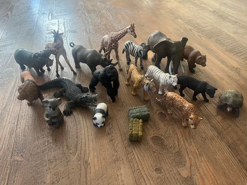 Dierenfiguren Collectie: Olifant, Tijger, Giraffe en meer, Verzamelen, Ophalen of Verzenden, Gebruikt, Wild dier, Beeldje of Figuurtje