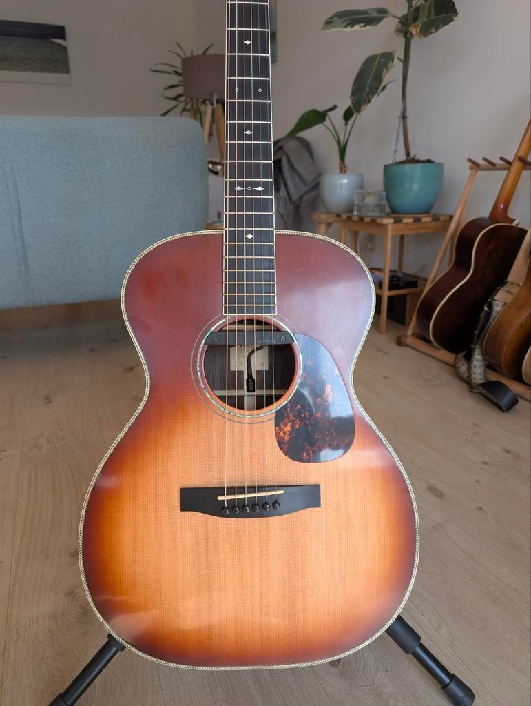 Furch vintage 2 OM sunburst gitaar, Ophalen, Zo goed als nieuw, Western- of Steelstringgitaar, Met koffer