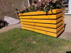Robuuste houten bloembak op wielen - 150x50x70 cm, Ophalen, 100 cm of meer, Nieuw, 60 cm of meer