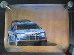 Poster Peugeot Geplastificeerd Peugeot 405 Pioneer RallyTeam, Rechthoekig Staand, Nieuw, Ophalen of Verzenden, A1 t/m A3