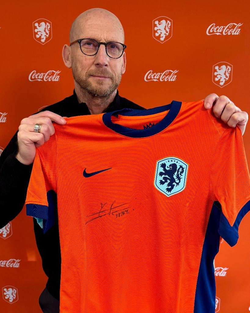 Gesigneerd Jaap Stam Nederlands elftal shirt, Ophalen of Verzenden, Nieuw, Overige binnenlandse clubs, Shirt