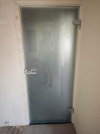 Glazen opdekdeur., Doe-het-zelf en Verbouw, Deuren en Horren, Ophalen, 80 tot 100 cm, Binnendeur, 200 tot 215 cm
