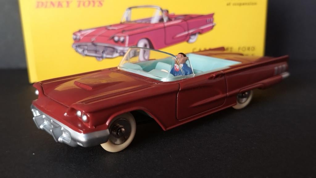 Ford Thunderbird Cabriolet red 1:43 Dinky Toys Atlas Pol, Auto, Verzenden, Dinky@atlascollections.com, Nieuw