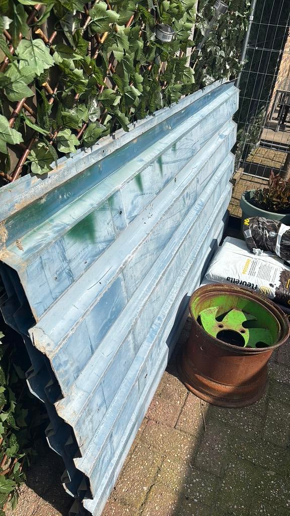 4 stuks dakplaten of damwant, Dakplaat of Dakpanplaat, Gebruikt, Ophalen of Verzenden, 15 m² of meer