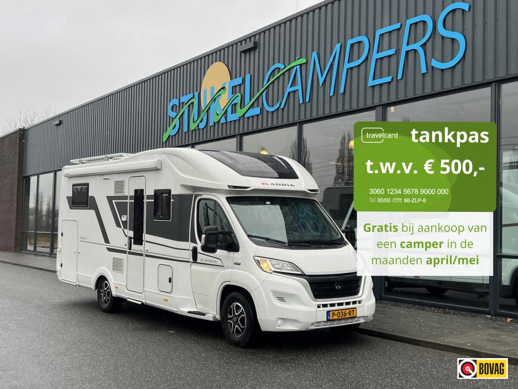 Adria Coral 670 DL LEVEL/AIRCO 2X/LPG INST., Caravans en Kamperen, Campers, Ringverwarming, Fiat, Bedrijf, Tot en met 3