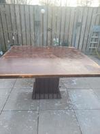 Eikenhouten tafel 160x160 cm - Zelf te restylen, Gebruikt, 150 tot 200 cm, Ophalen of Verzenden, Vijf personen of meer