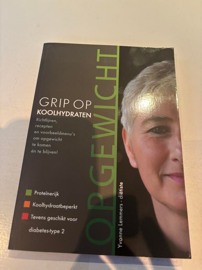 Grip op koolhydraten yvonne Lemmers boek in nieuwstaat, Ophalen of Verzenden, Nieuw