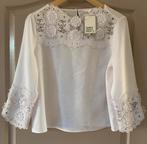 Blouse NIUEUW linnenmix met borduursel, Ophalen of Verzenden, Nieuw, Maat 36 (S), Wit
