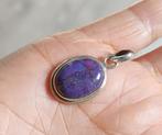 925 zilveren hanger met paarse Koper Turquoise steen, O.T., Paars, Nieuw, Ophalen of Verzenden