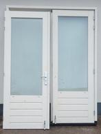 Hardhouten openslaande tuindeuren inclusief kozijn!, Ophalen, Gebruikt, Deurkozijn, 150 tot 225 cm