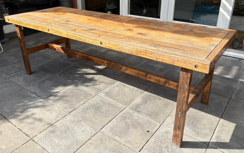 Douglas houten tuintafel gratis, Ophalen, Zo goed als nieuw, Rechthoekig, Hout