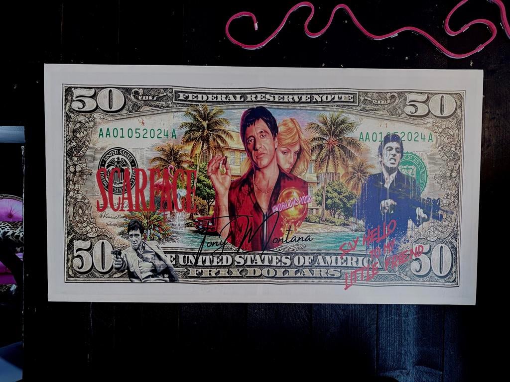 Scarface Canvas Print Tony Montana 120x60 cm, Ophalen of Verzenden