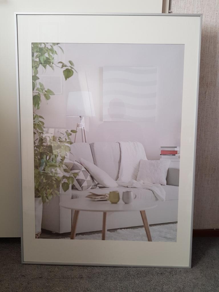 Aluminium lijst voor poster/schilderij van 70 cm x 100 cm, Gebruikt, 100 tot 150 cm, Ophalen of Verzenden, Rechthoekig