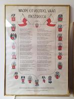 Stadswapen - Waope en veendel vaan Mestreech - ingelijst, Ophalen, Gebruikt, 1980 tot heden, Prent