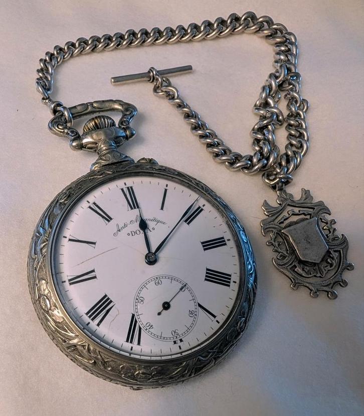 Doxa "Anti-Magnétique" - Goliath -  &  925 zilveren ketting, Sieraden, Tassen en Uiterlijk, Horloges | Antiek, Zakhorloge, Overige merken