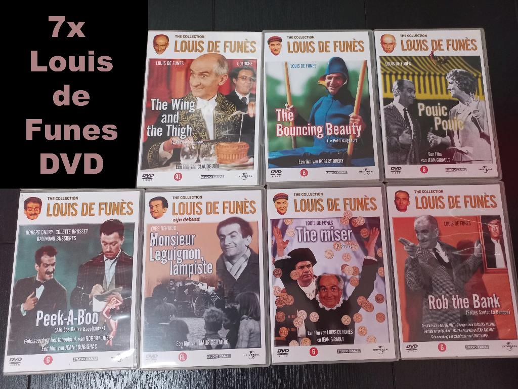 Louis de Funes - 7xDVD Collectie o.a. Le Petit Baigneur, Alle leeftijden, Ophalen of Verzenden, Zo goed als nieuw, Frankrijk