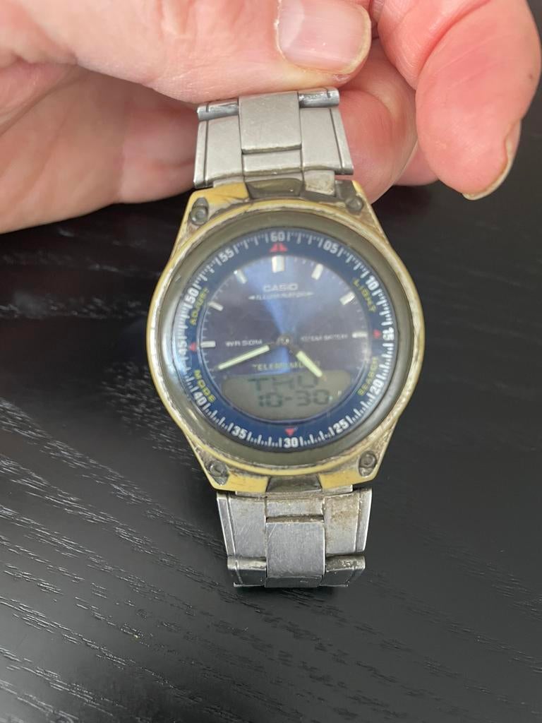Vintage heren horloge van Casio, Ophalen of Verzenden, Zo goed als nieuw, Staal, Casio