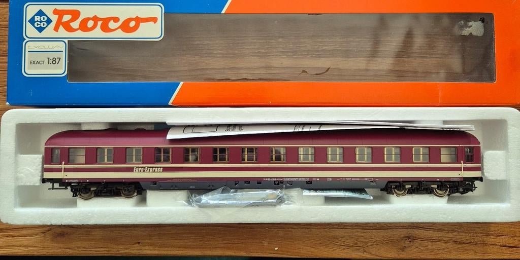 Roco 44906 Euro Express Bm, Hobby en Vrije tijd, Modeltreinen | H0, Gelijkstroom, Wagon, Ophalen of Verzenden, Zo goed als nieuw