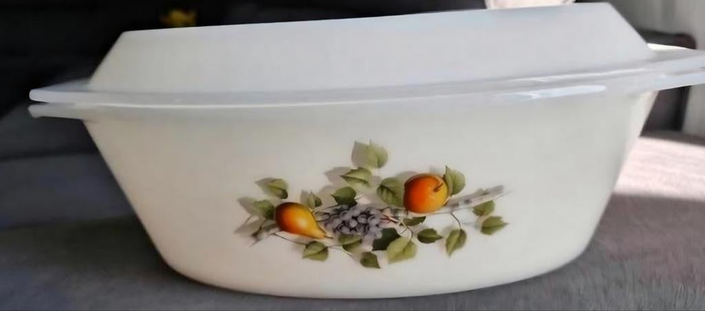 Vintage Voorraadpot met Fruitdecoratie, Ophalen, Gebruikt, Kunststof, Voorraadpot