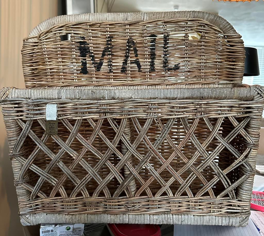 Riviera Maison, Huis en Inrichting, Woonaccessoires | Schalen en Manden, Ophalen of Verzenden, Gebruikt, Rond, Riet