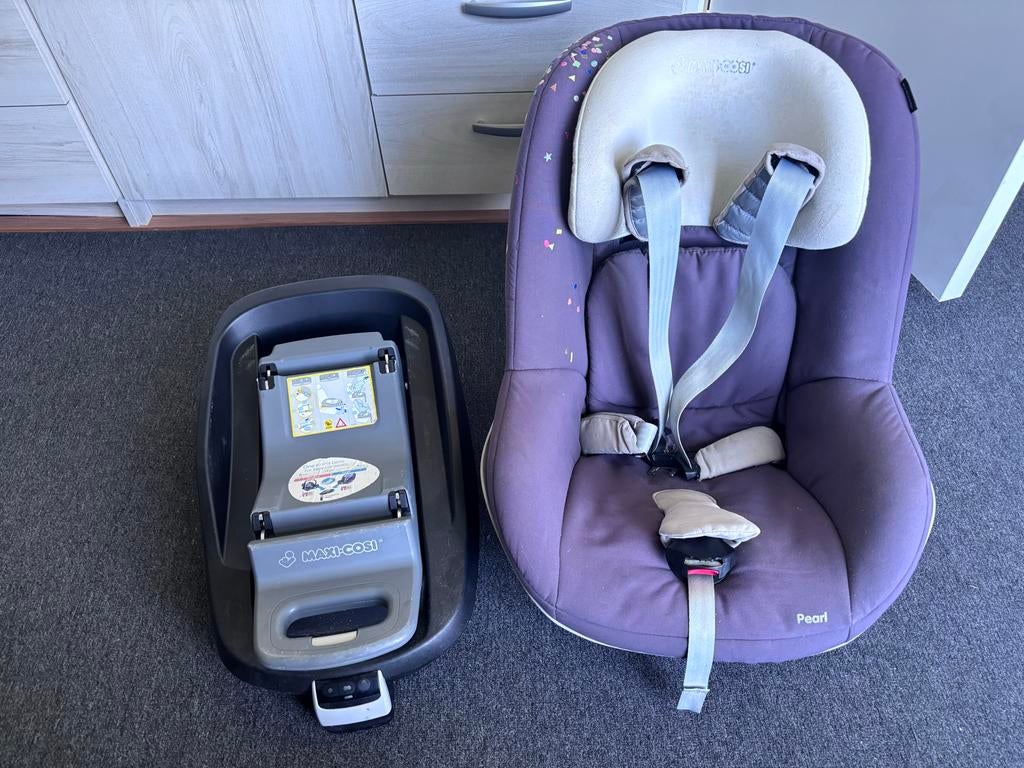 Maxi-Cosi Pearl autostoel met Isofix Base, Ophalen, Gebruikt, Verstelbare rugleuning, 9 t/m 18 kg