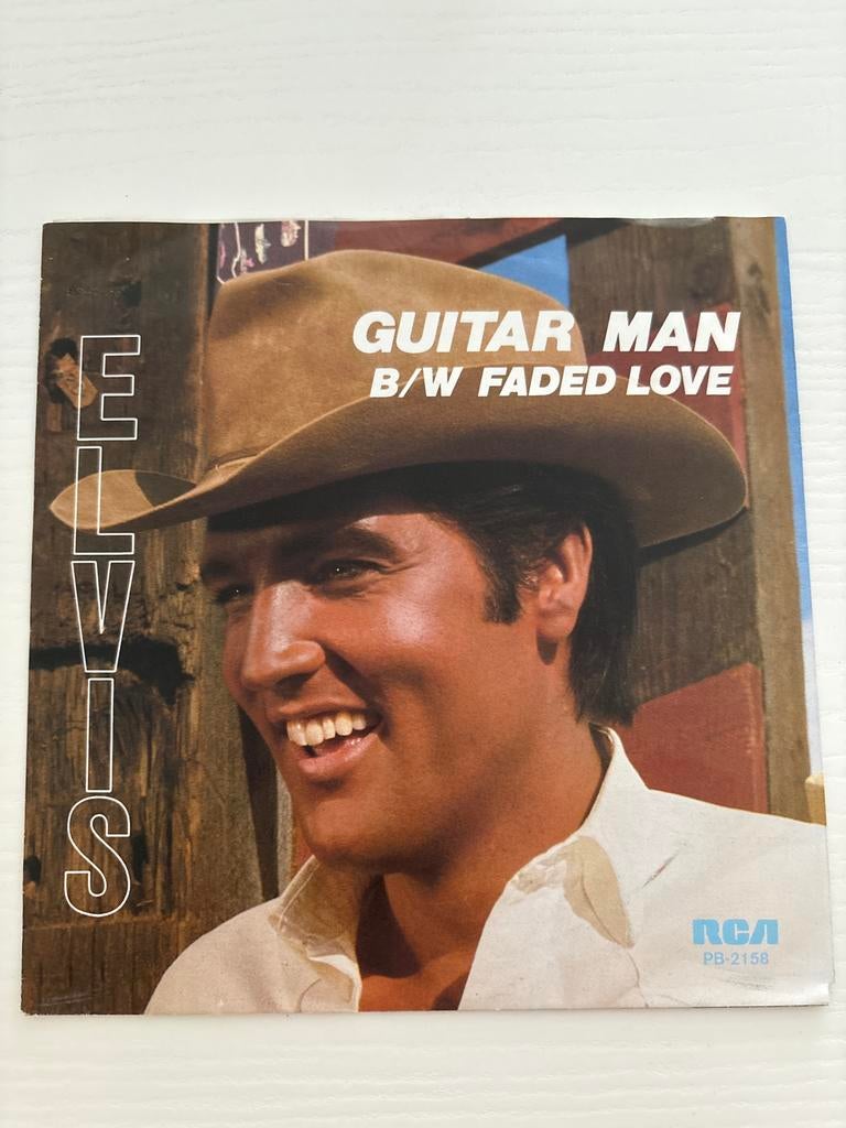 Elvis Presley - Guitar Man / Faded Love 45 toeren single, Ophalen of Verzenden, Zo goed als nieuw, Cd of Plaat