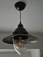Mooie stoere hanglamp met mooie grot gloeilamp erin, Ophalen, Koloniaal, Zo goed als nieuw, Glas