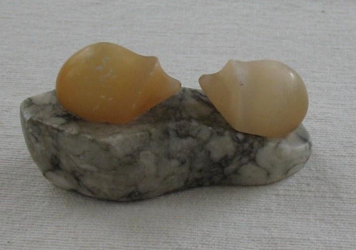 Beeldje met twee egeltjes, Ophalen of Verzenden, Gebruikt, Dier
