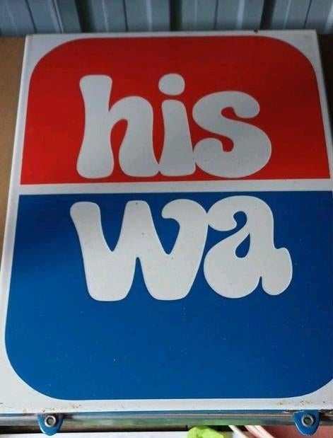 Vintage Hiswa emaille bord - Klassiek reclamebord, Ophalen of Verzenden