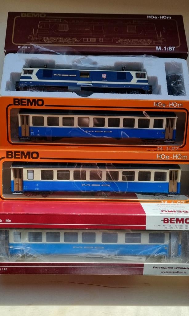Bemo treinset MOB, Hobby en Vrije tijd, Modeltreinen | H0, Overige merken, Gelijkstroom, Ophalen of Verzenden, Gebruikt