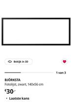 IKEA BJORKSTA canvas frame 140 x 56 cm - Zwart, 50 tot 75 cm, Metaal of Aluminium, 125 cm of meer, Ophalen of Verzenden