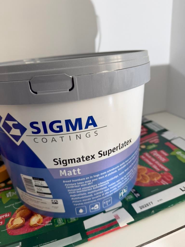 Sigma superlatex ral9016 wit nieuw MOET SNEL WEG, Ophalen, Nieuw, Wit